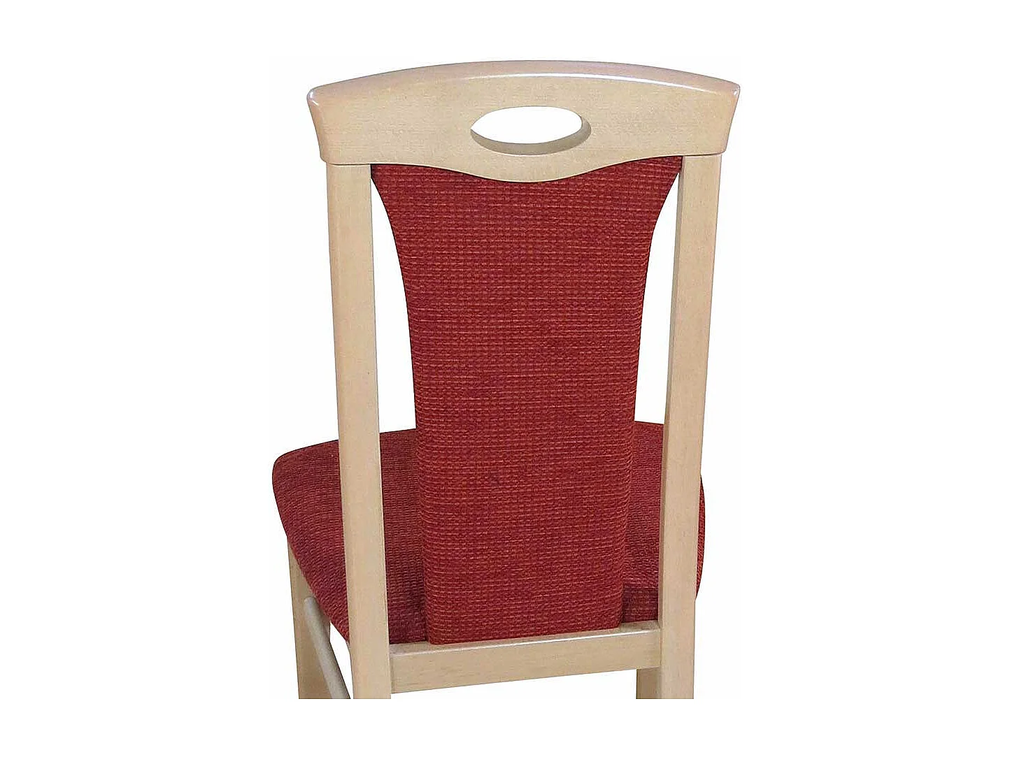 Esstischstuhl in Rot Stoff Buche Massivholz (2er Set)