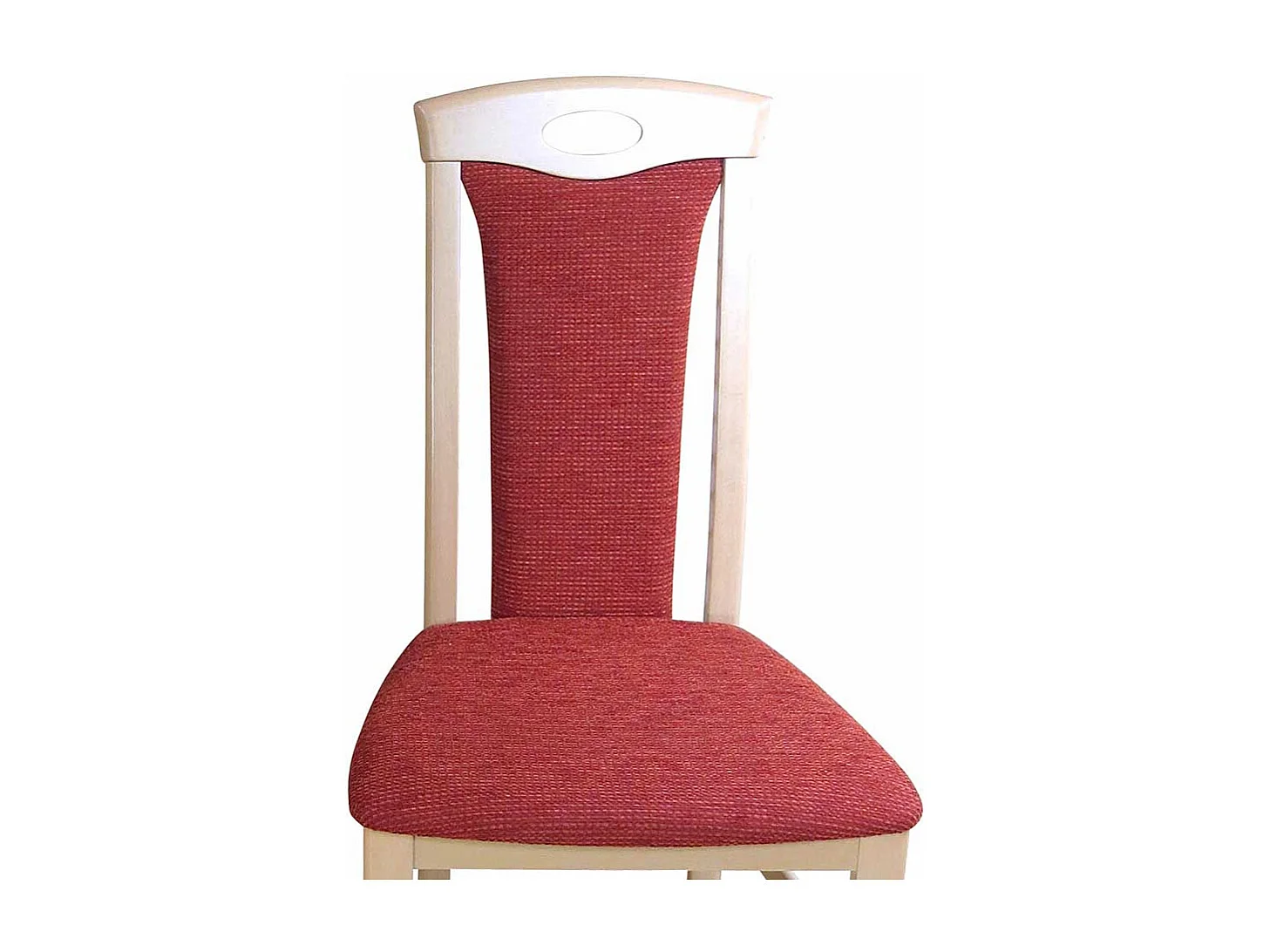 Esstischstuhl in Rot Stoff Buche Massivholz (2er Set)