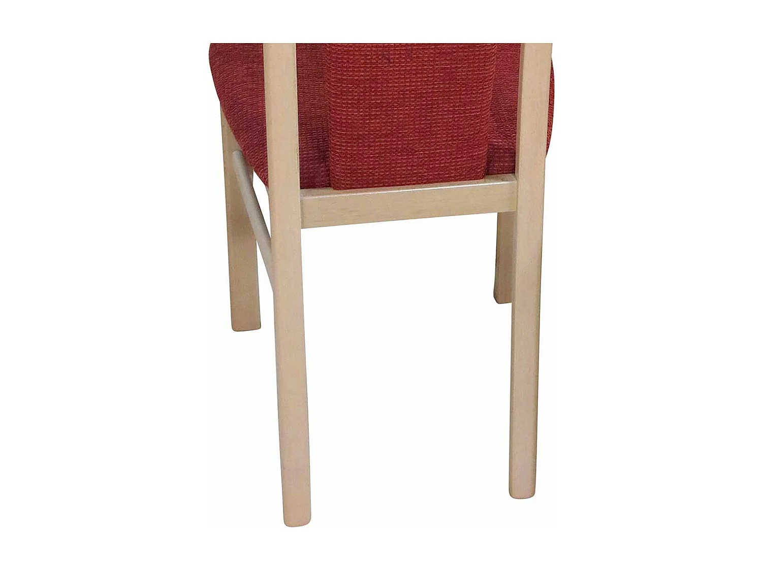 Esstischstuhl in Rot Stoff Buche Massivholz (2er Set)