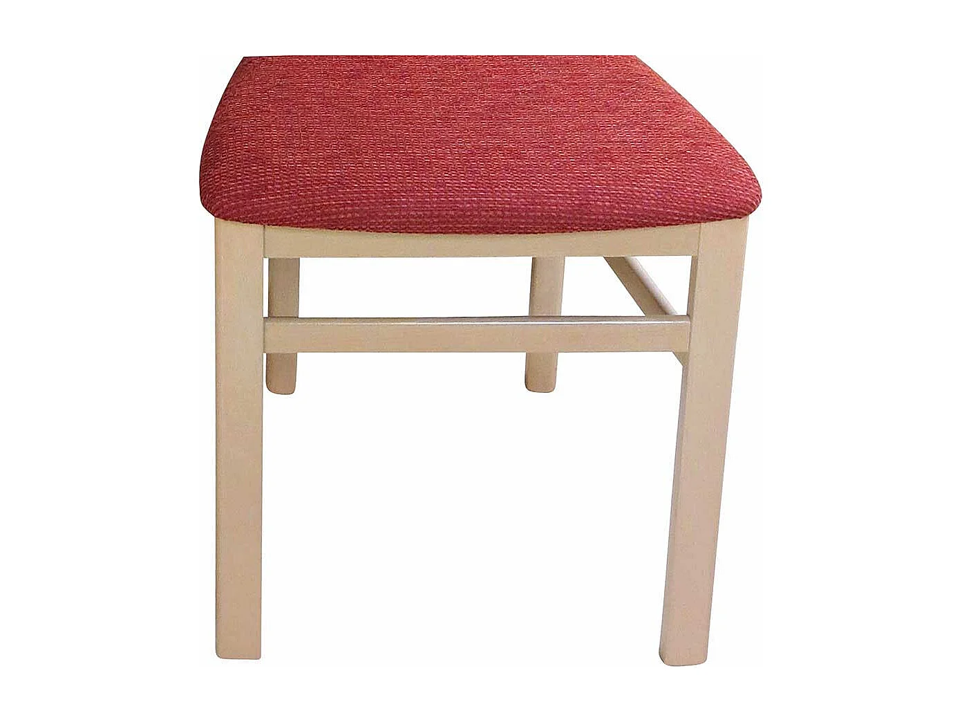 Esstischstuhl in Rot Stoff Buche Massivholz (2er Set)