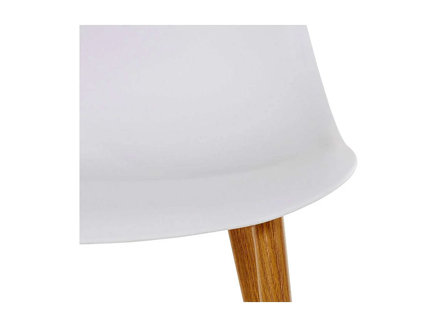 Esstisch Stühle in Weiß Kunststoff Metallgestell in Eichefarben (Set)