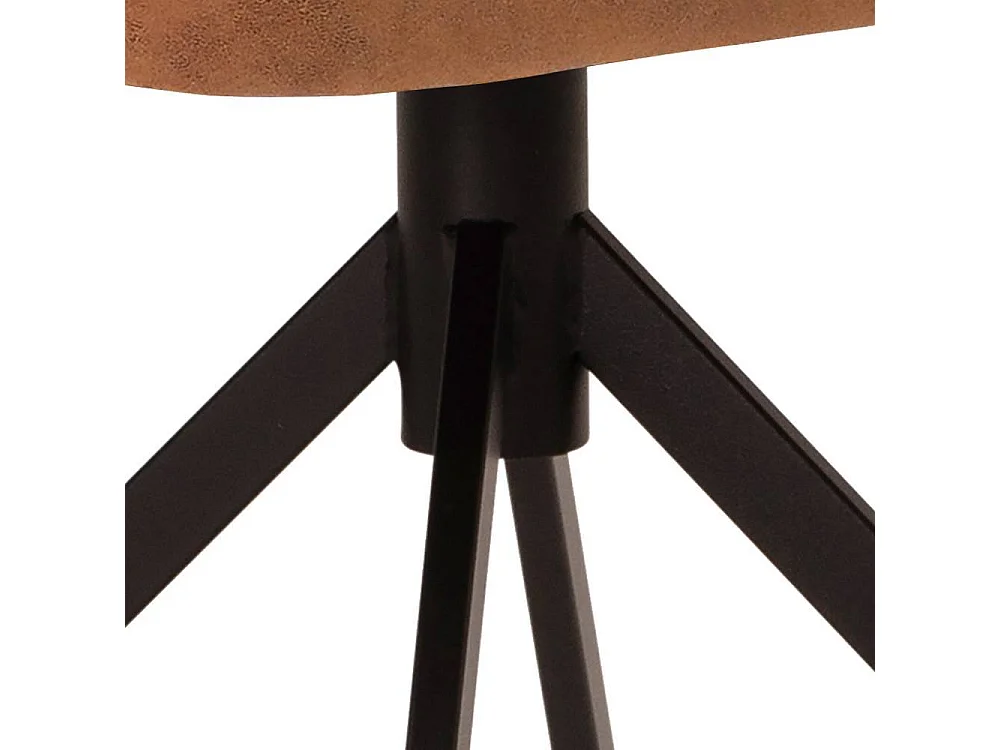 Esszimmerstuhl Esstischstuhl in Cognac Braun mit Gestell aus Metall