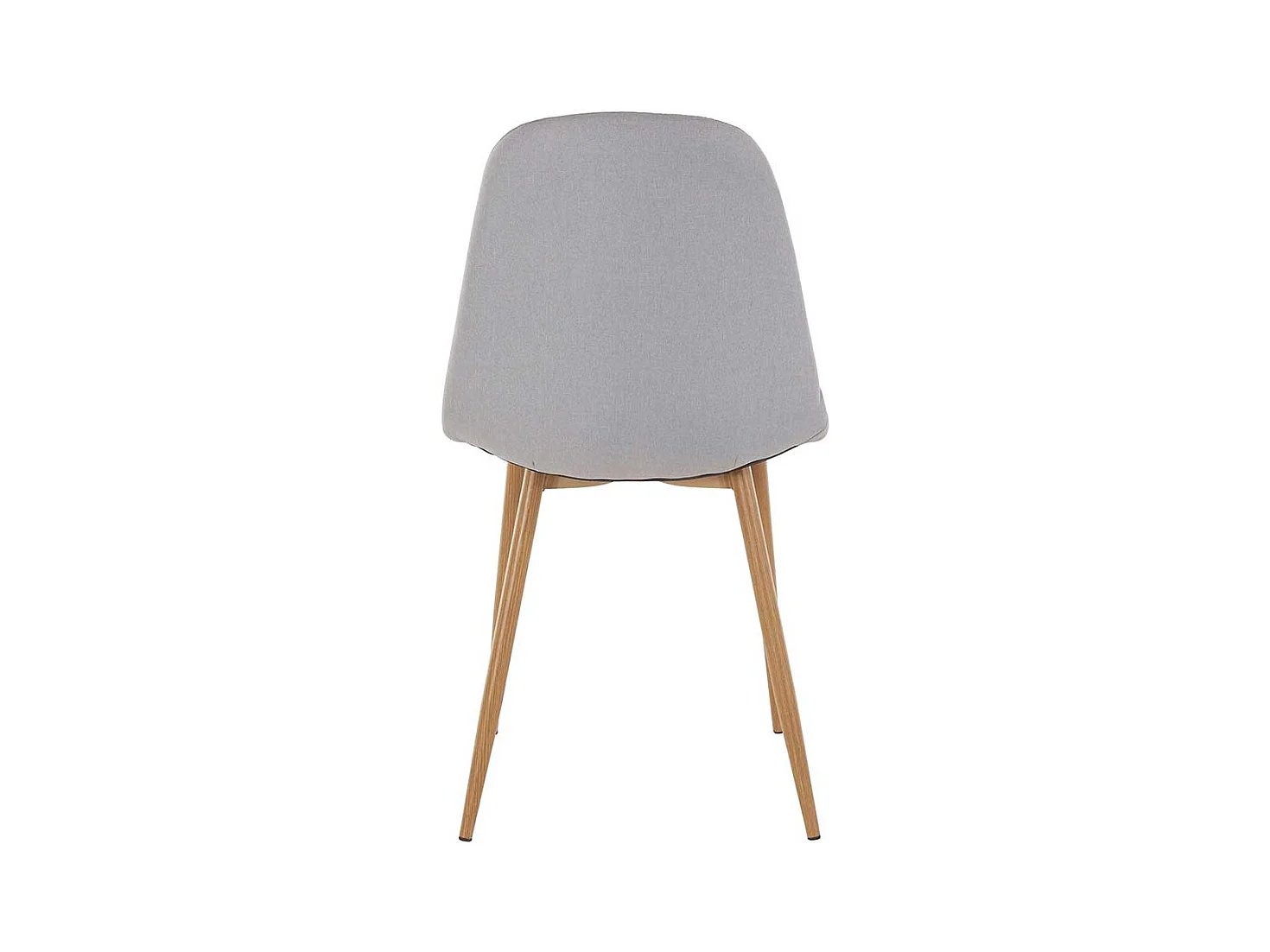 Skandi Küchenstühle in Hellgrau Webstoff Metallgestell (4er Set)