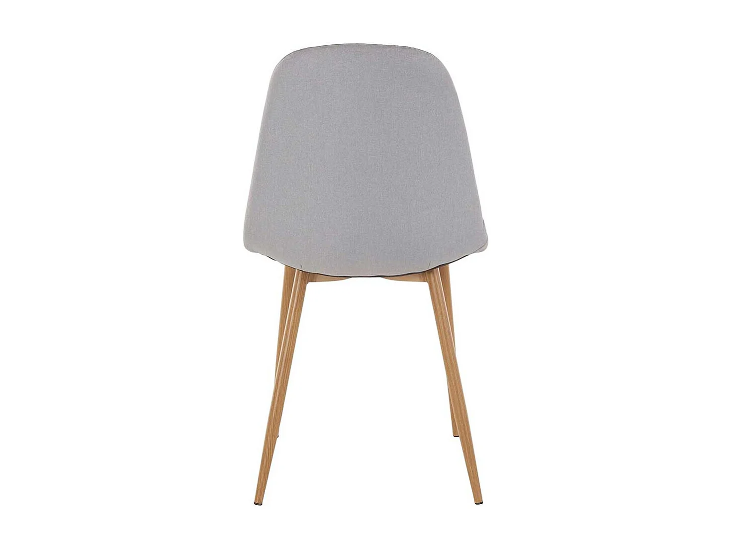 Skandi Küchenstühle in Hellgrau Webstoff Metallgestell (4er Set)