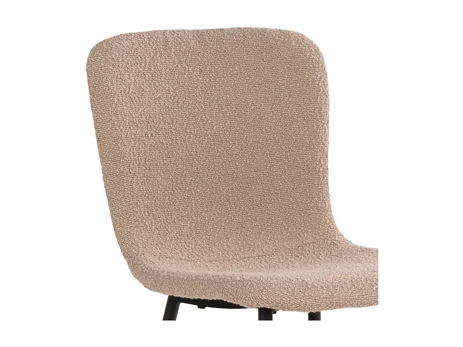 Esstisch Stühle Stühle aus Boucle Stoff mit Gestell aus Metall (2er Set)