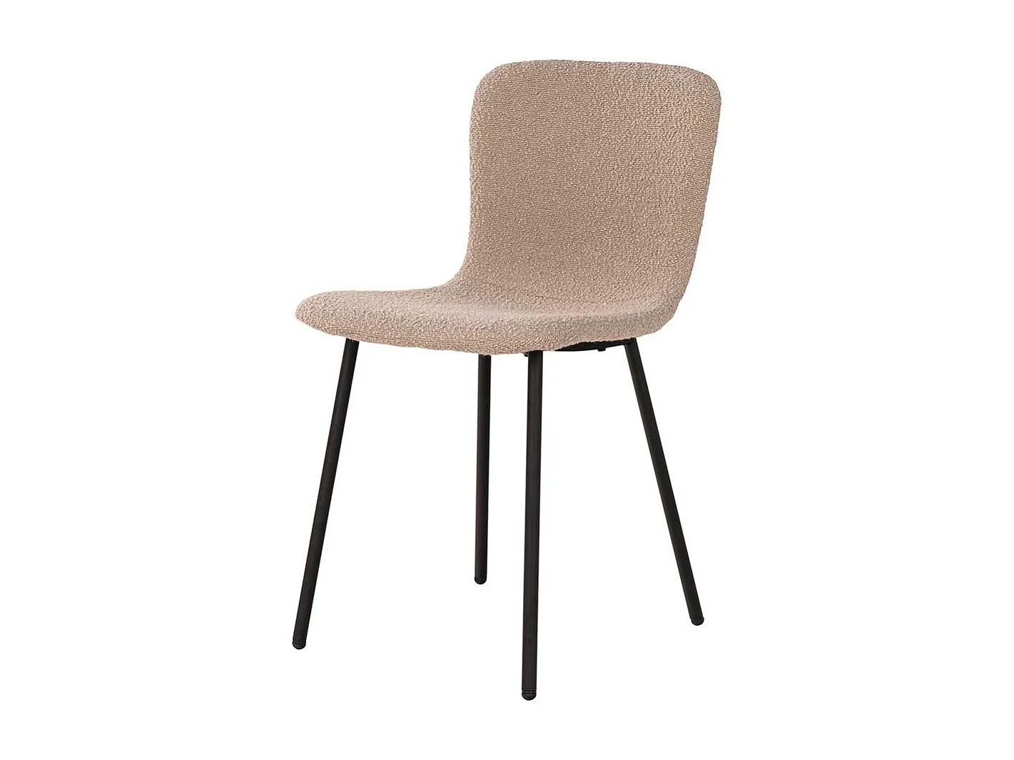 Esstisch Stühle Stühle aus Boucle Stoff mit Gestell aus Metall (2er Set)