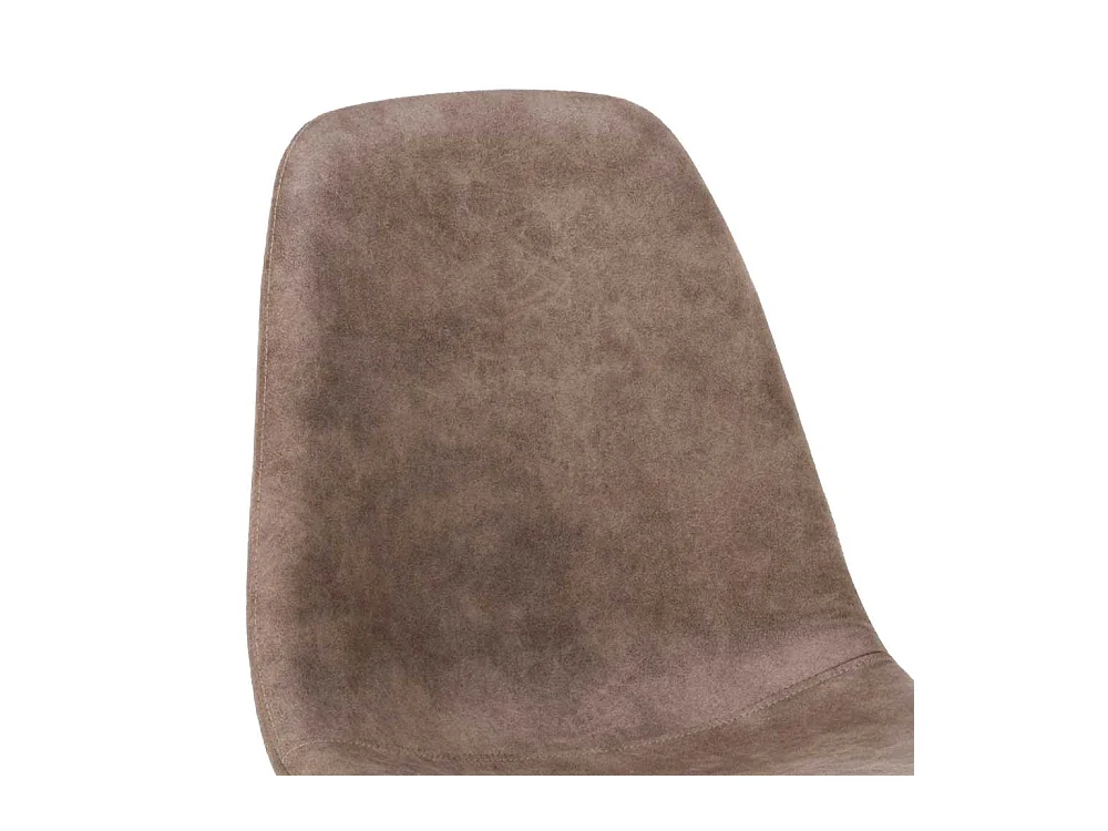 Esstischstühle in Taupe Kunstleder Metallgestell in Dunkelgrau (4er Set)