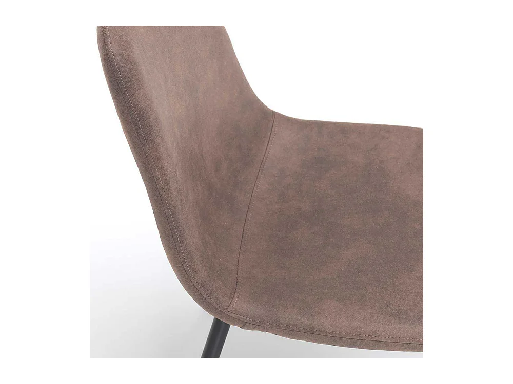 Esstischstühle in Taupe Kunstleder Metallgestell in Dunkelgrau (4er Set)