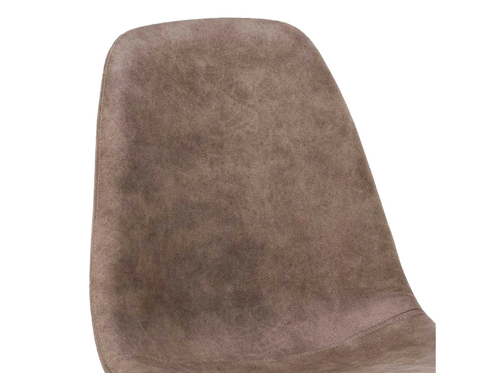 Esstischstühle in Taupe Kunstleder Metallgestell in Dunkelgrau (4er Set)