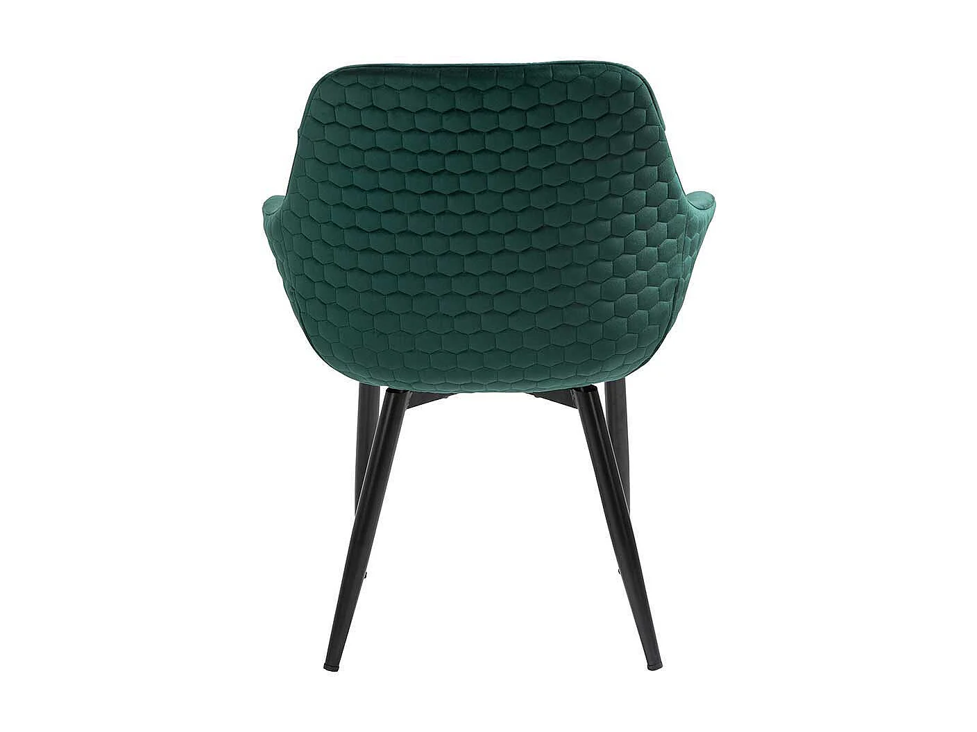 Armlehnstuhl Samt in Dunkelgrün Ziernähten