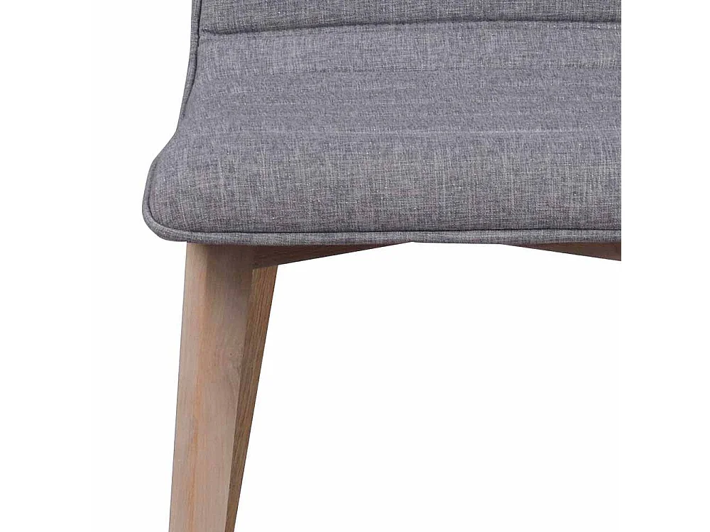 Esstischstuhl Set in Grau Eiche White Wash (2er Set)