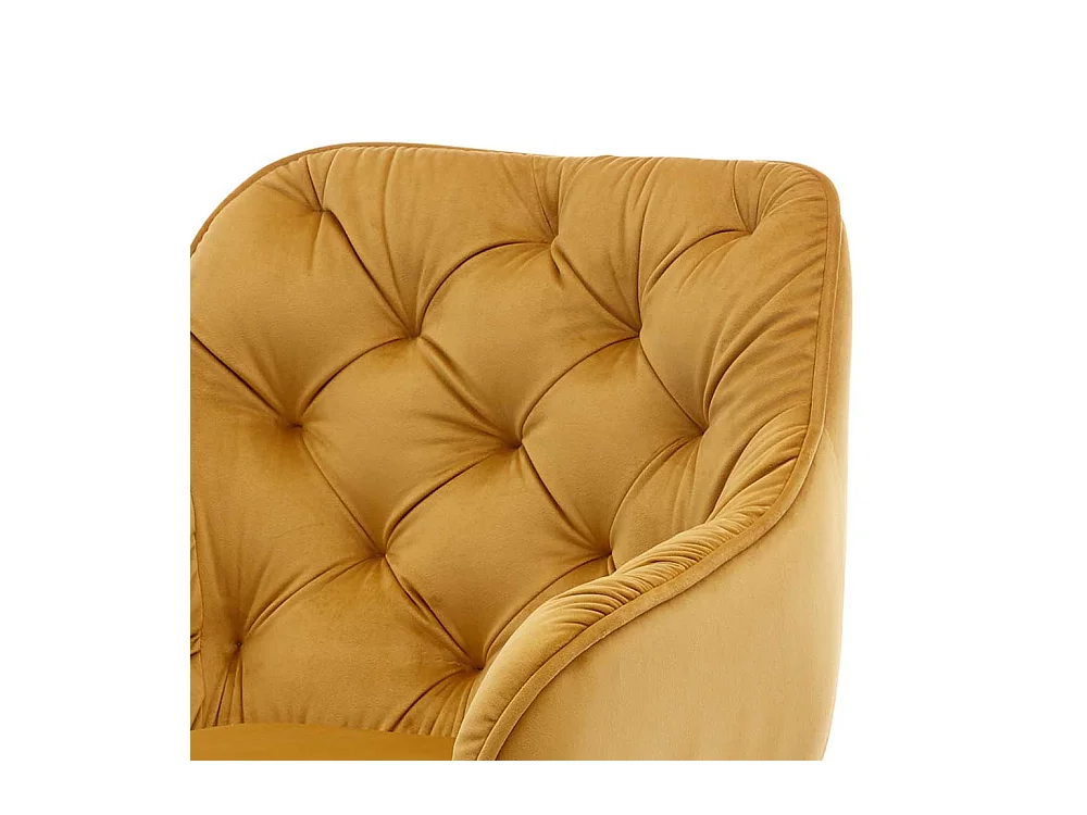 2 Stühle mit Armlehnen in Goldfarben Samt Schwarz (2er Set)