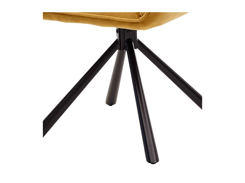 2 Stühle mit Armlehnen in Goldfarben Samt Schwarz (2er Set)