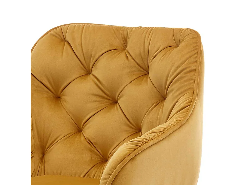 2 Stühle mit Armlehnen in Goldfarben Samt Schwarz (2er Set)