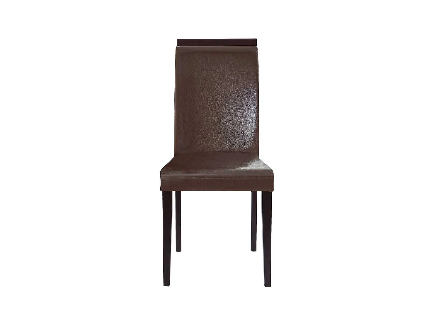Esszimmer Polsterstühle in Dunkelbraun Kunstleder Wengefarben (2er Set)
