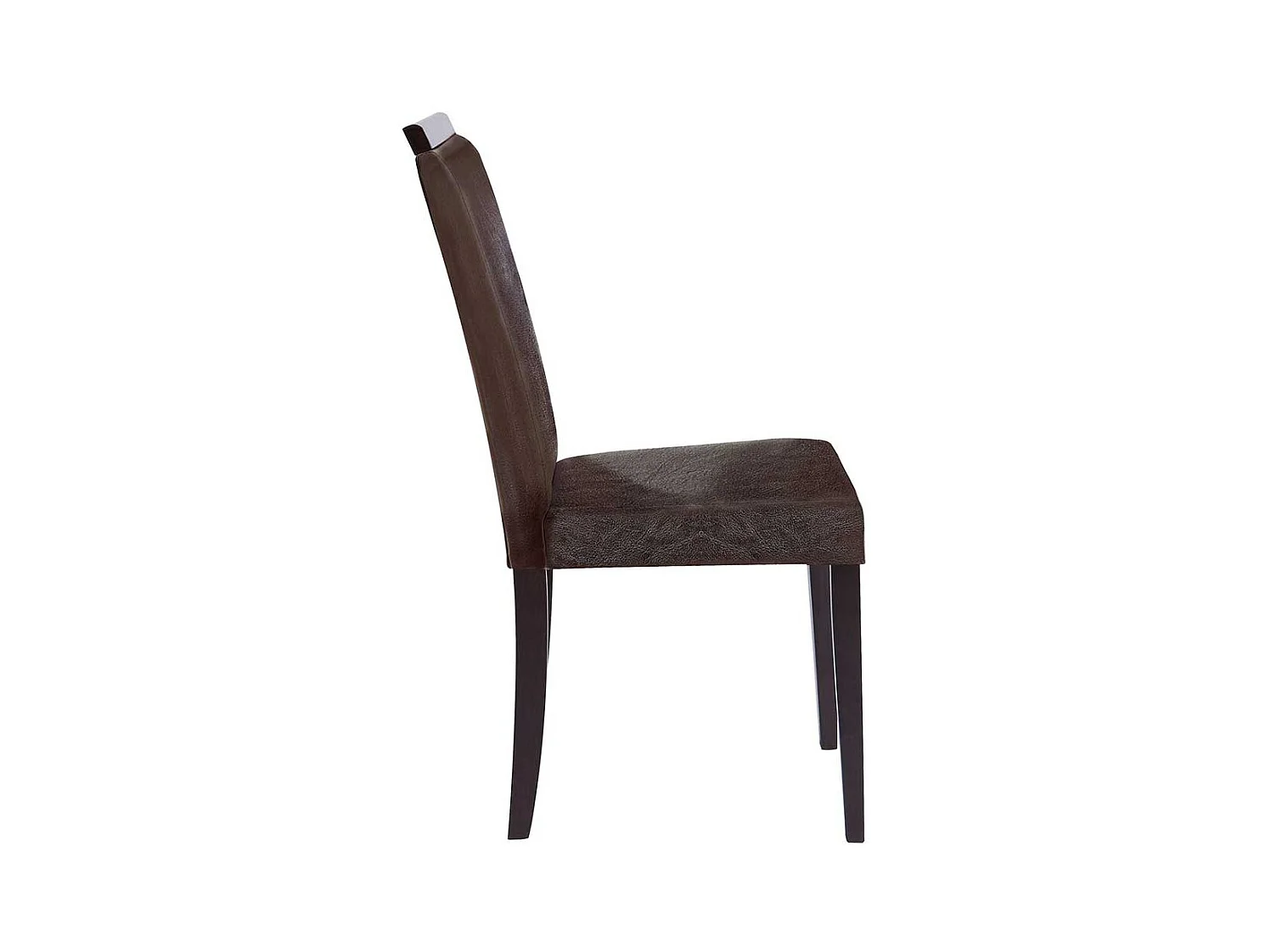 Esszimmer Polsterstühle in Dunkelbraun Kunstleder Wengefarben (2er Set)