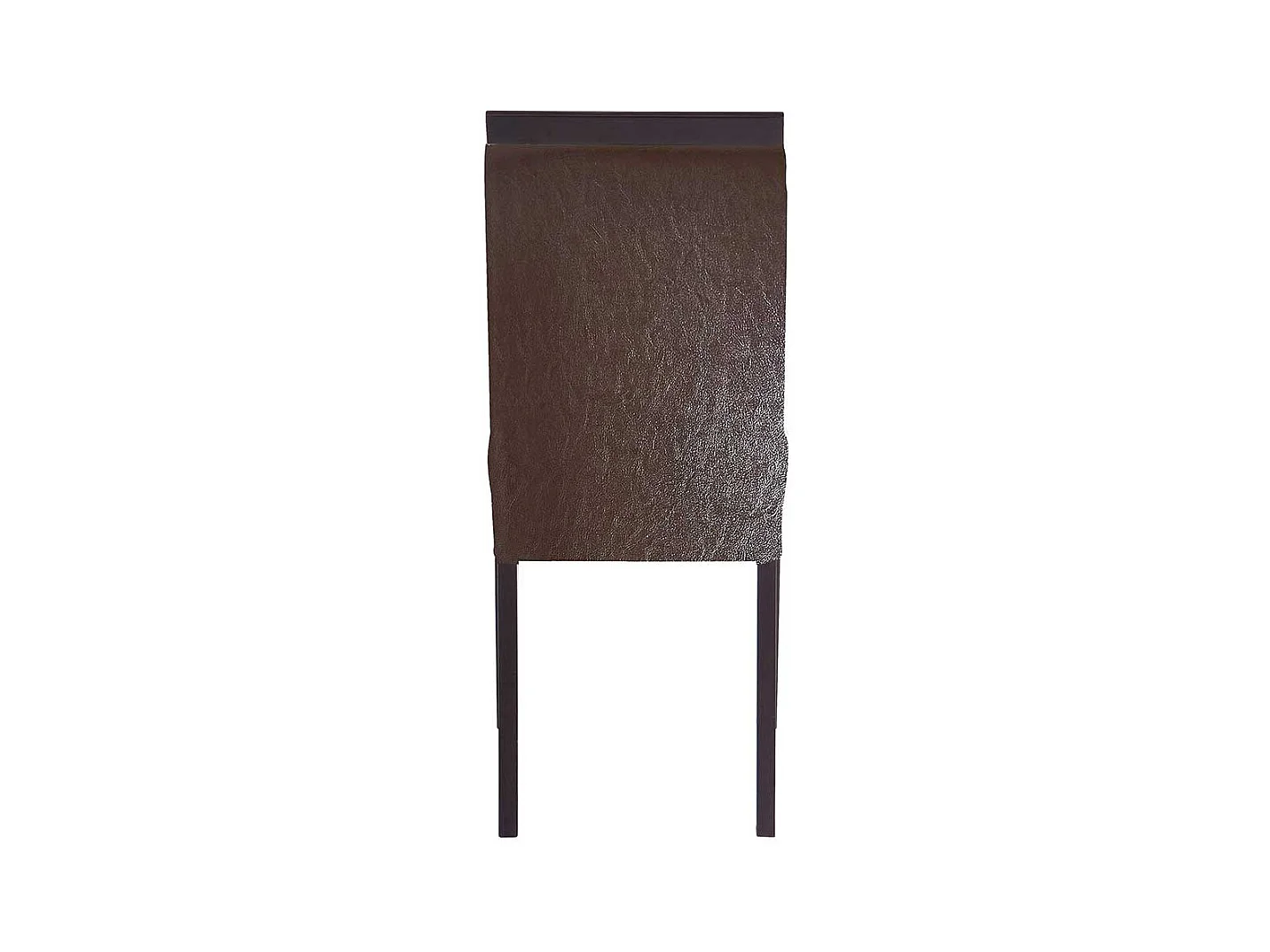 Esszimmer Polsterstühle in Dunkelbraun Kunstleder Wengefarben (2er Set)
