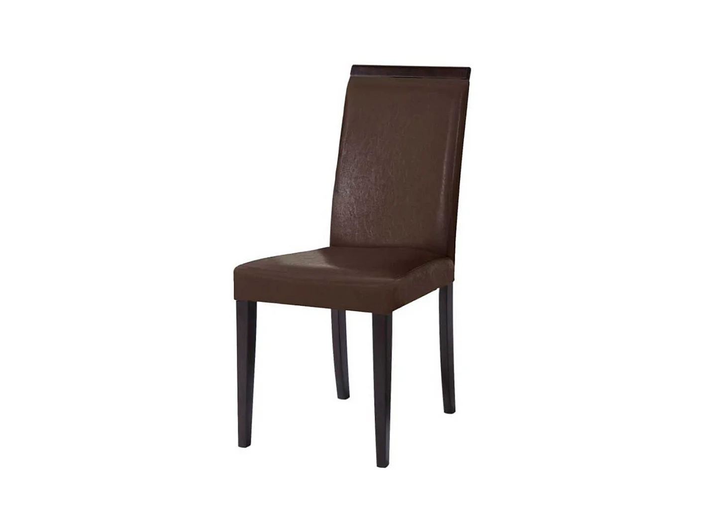 Esszimmer Polsterstühle in Dunkelbraun Kunstleder Wengefarben (2er Set)