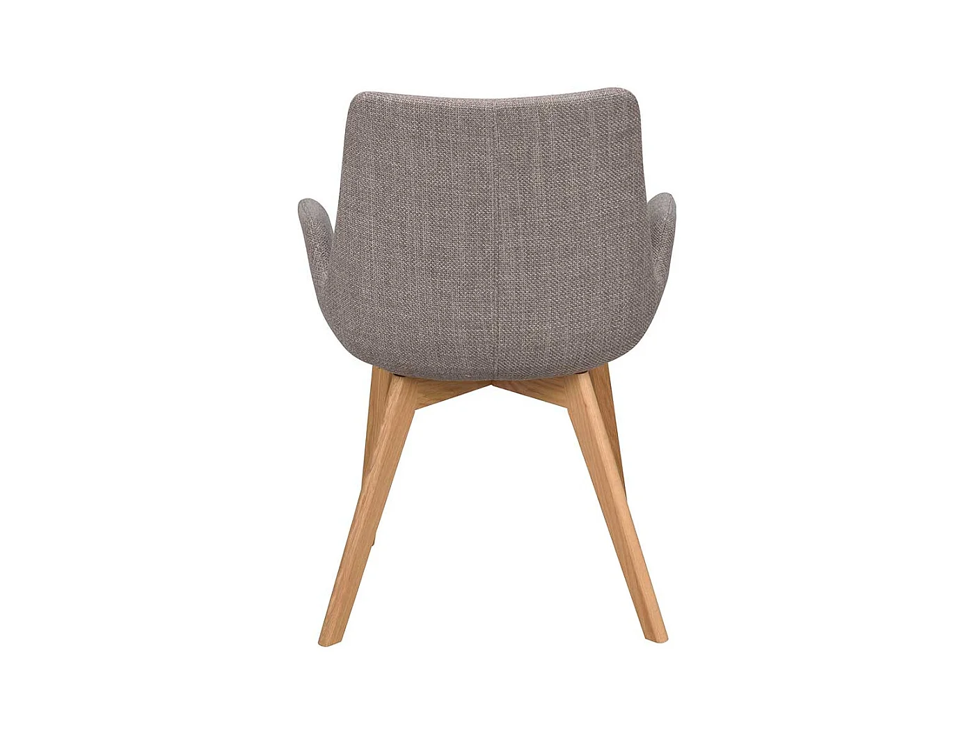 Graue Armlehner mit Gestell aus Massivholz Eichefarben (2er Set)