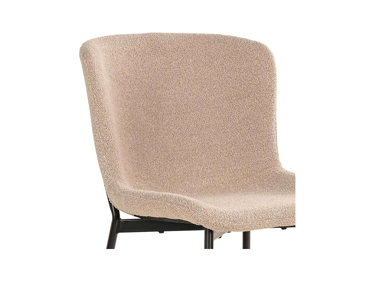 Polsterstuhl Esszimmer Stühle im Skandi Design mit Gestell aus Metall (2er Set)