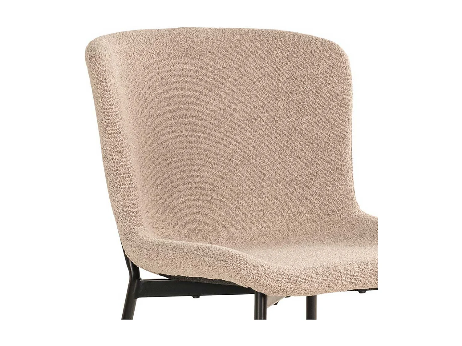 Polsterstuhl Esszimmer Stühle im Skandi Design mit Gestell aus Metall (2er Set)