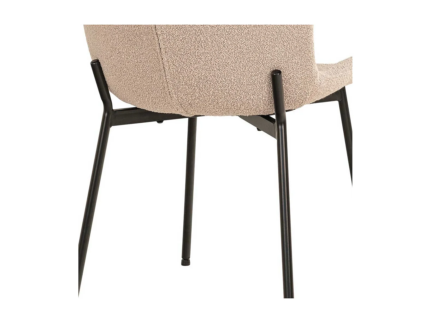 Polsterstuhl Esszimmer Stühle im Skandi Design mit Gestell aus Metall (2er Set)