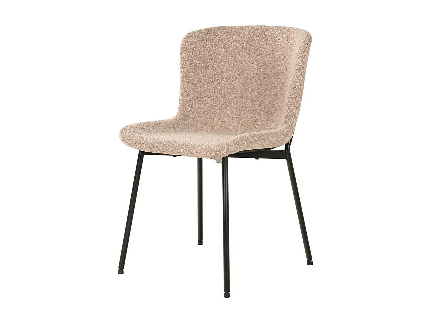 Polsterstuhl Esszimmer Stühle im Skandi Design mit Gestell aus Metall (2er Set)