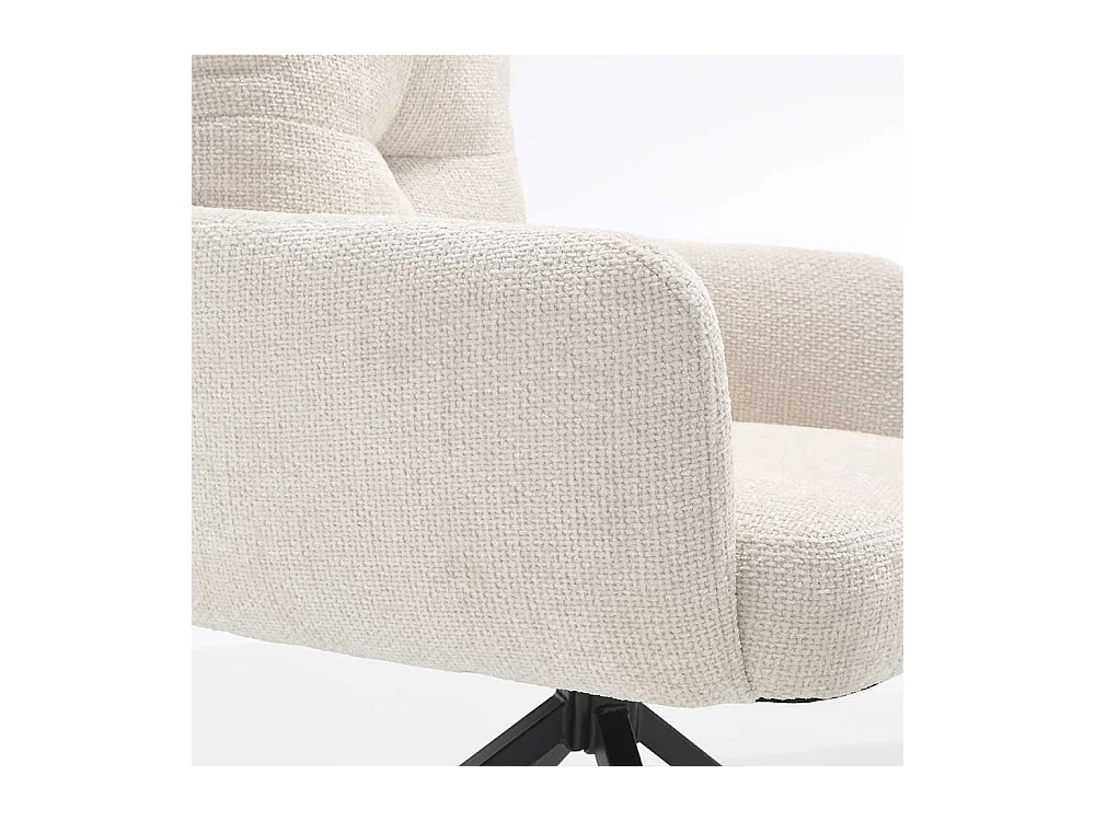 Weiße Stühle Stuhl Set aus Chenillegewebe mit Gestell aus Metall (2er Set)