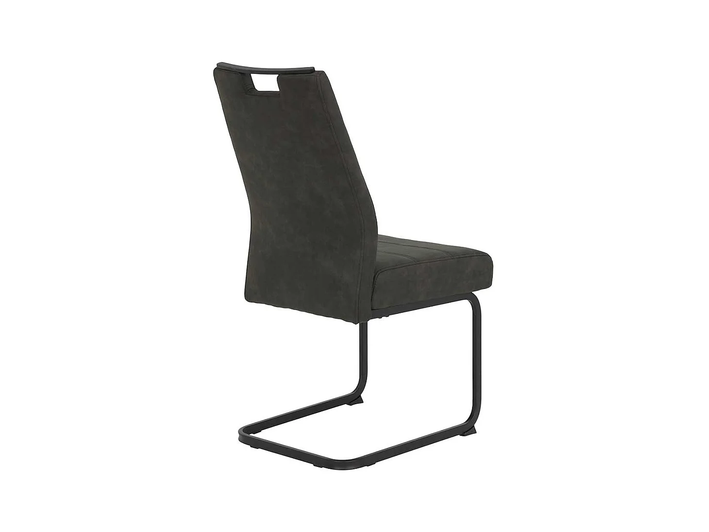 Freischwinger in Anthrazit und Schwarz Griff in der Lehne (Set)