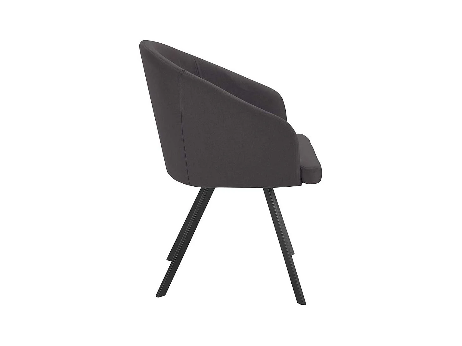 Cocktail Stühle in Dunkelgrau und Schwarz Gestell aus Metall (2er Set)