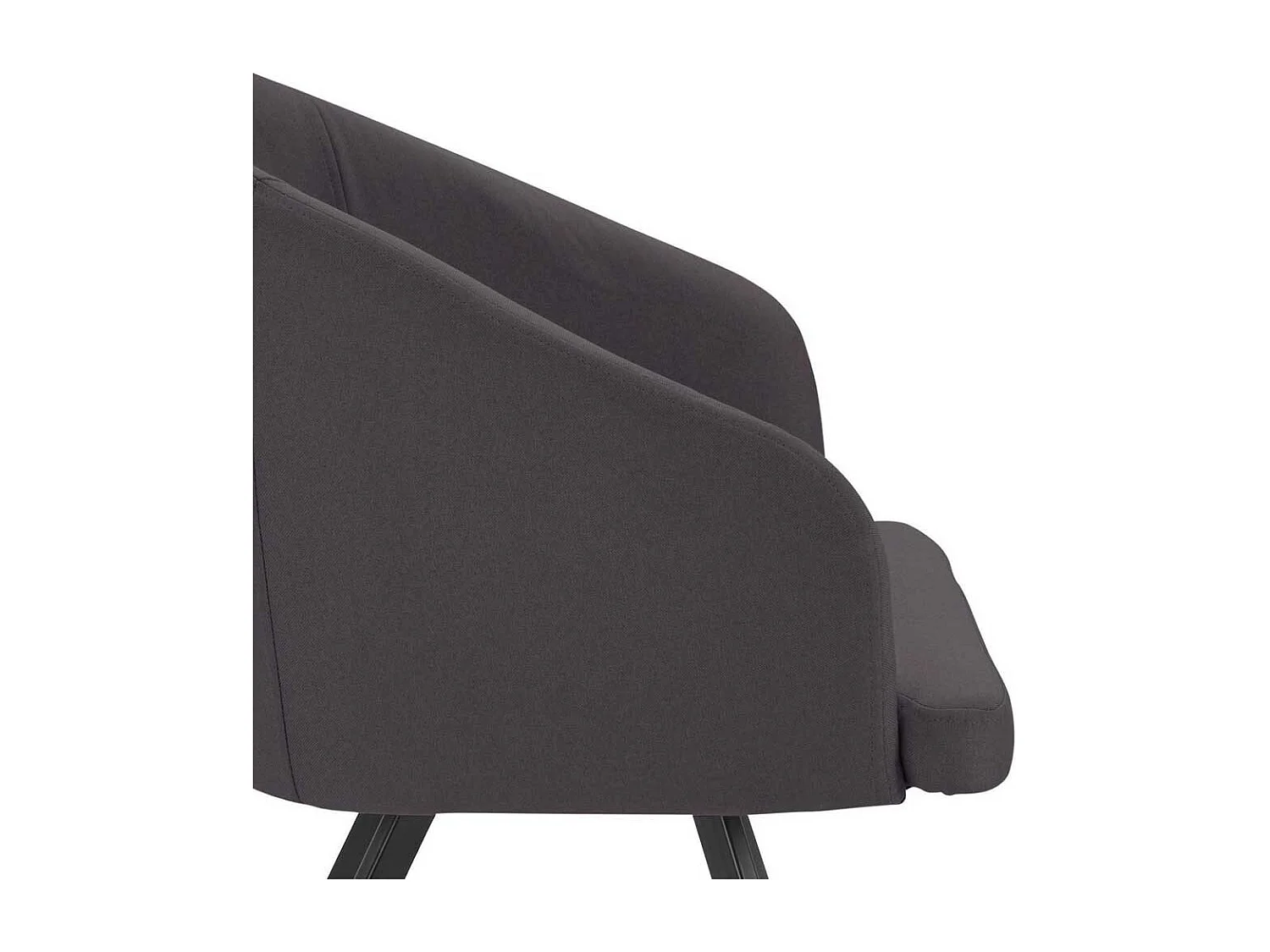 Cocktail Stühle in Dunkelgrau und Schwarz Gestell aus Metall (2er Set)