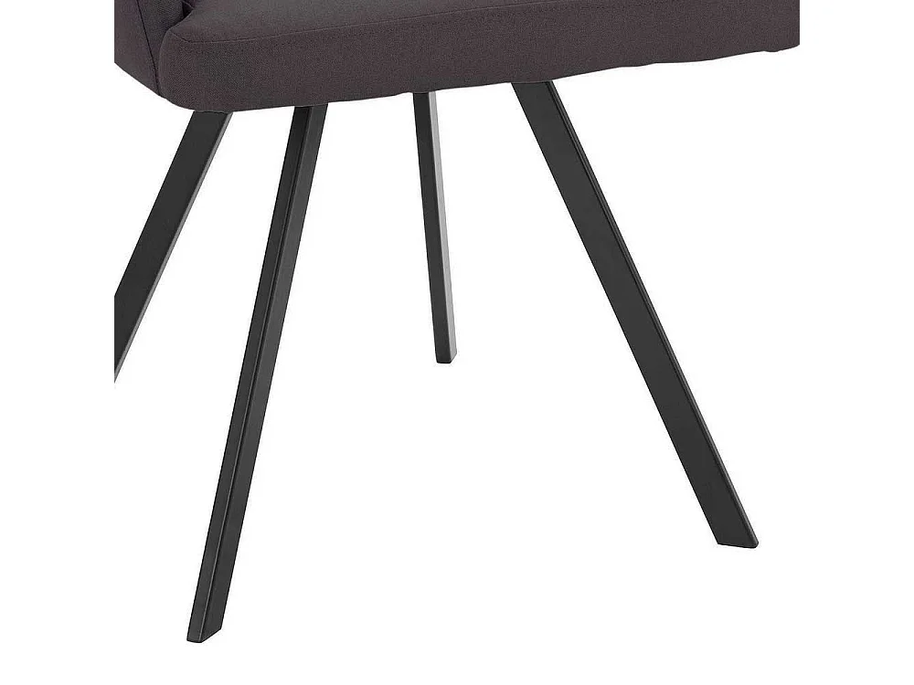 Cocktail Stühle in Dunkelgrau und Schwarz Gestell aus Metall (2er Set)