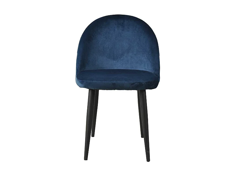 Essstühle in Blau Samtbezug (2er Set)