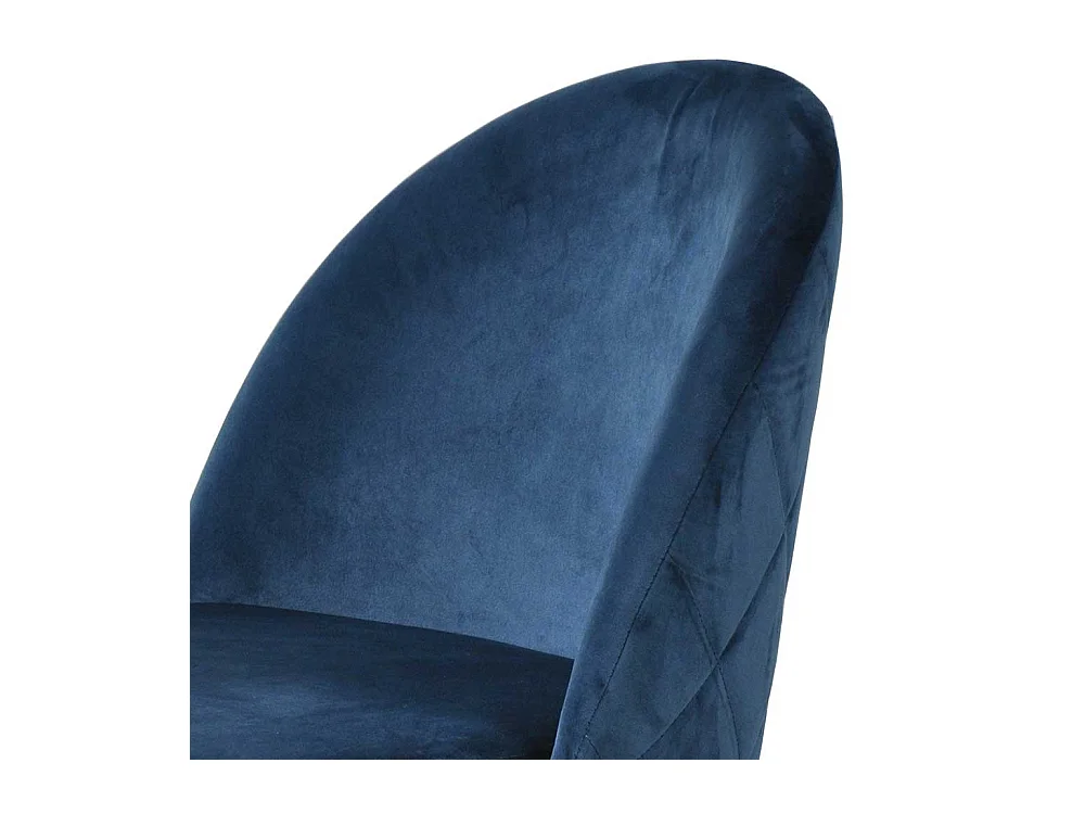 Essstühle in Blau Samtbezug (2er Set)