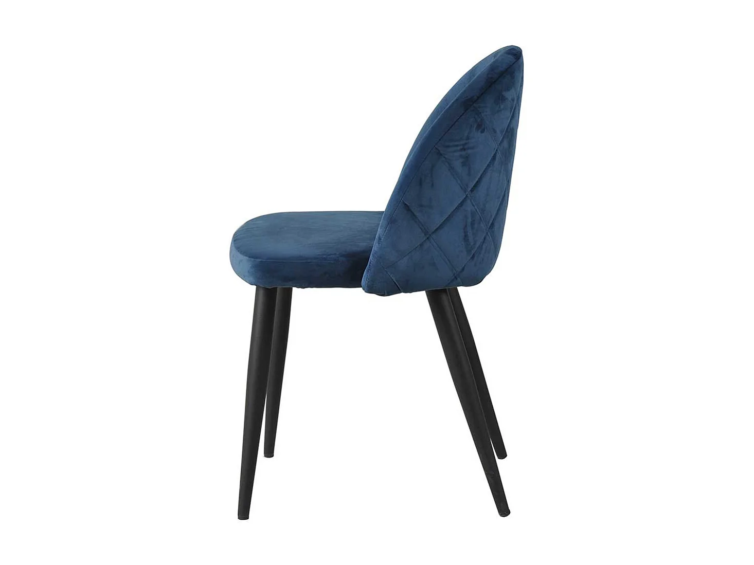 Essstühle in Blau Samtbezug (2er Set)