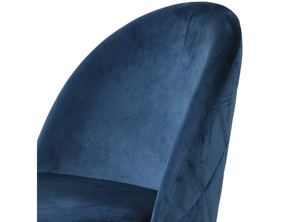 Essstühle in Blau Samtbezug (2er Set)