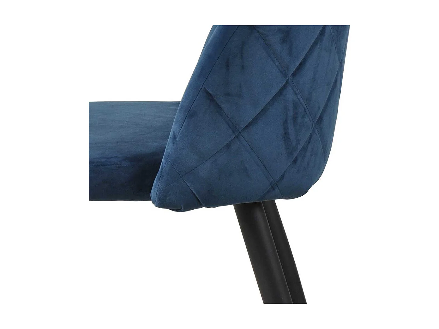 Essstühle in Blau Samtbezug (2er Set)