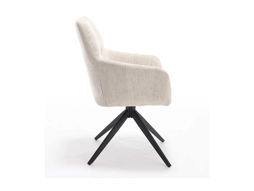 Polsterstuhl Esszimmer mit Armlehnen drehbar (2er Set)