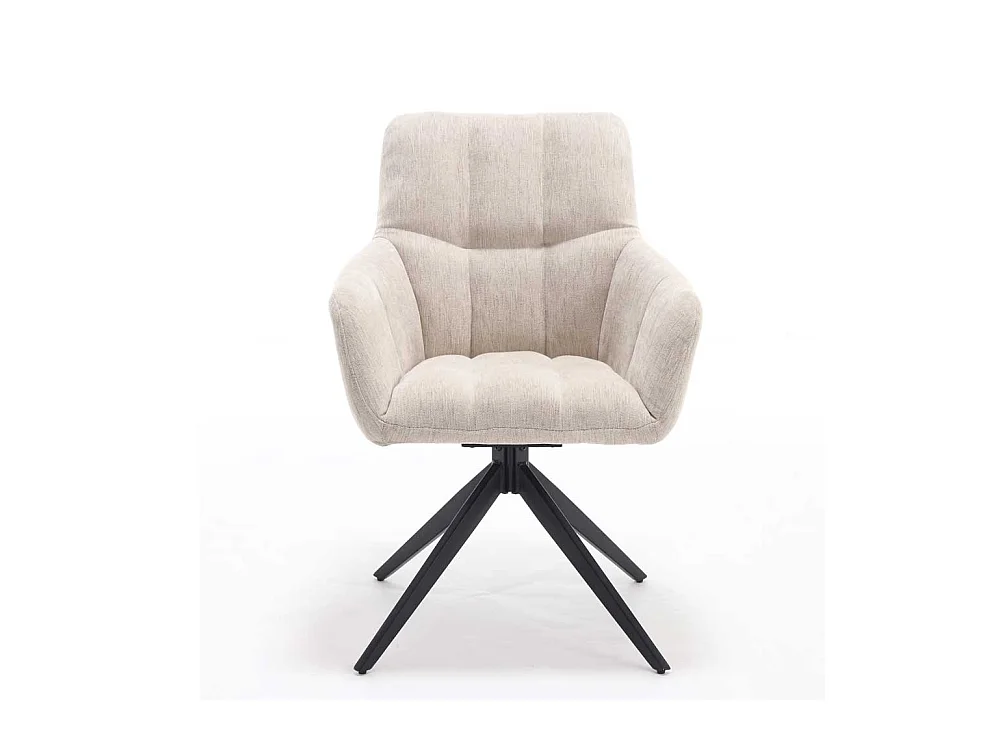 Polsterstuhl Esszimmer mit Armlehnen drehbar (2er Set)