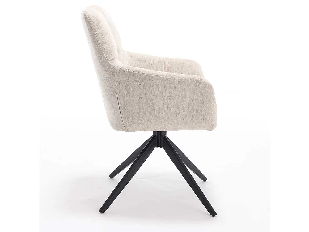 Polsterstuhl Esszimmer mit Armlehnen drehbar (2er Set)