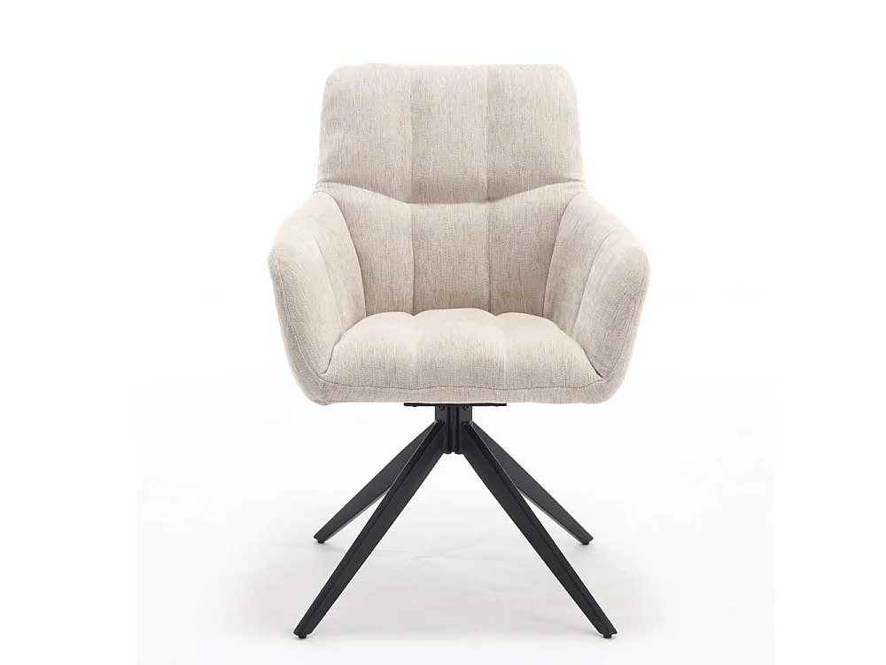 Polsterstuhl Esszimmer mit Armlehnen drehbar (2er Set)