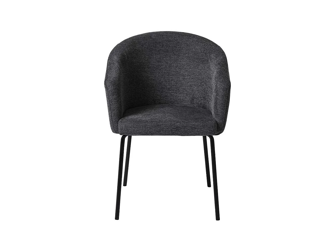 Schlafzimmer Stuhl in Dunkelgrau und Schwarz Armlehnen (2er Set)