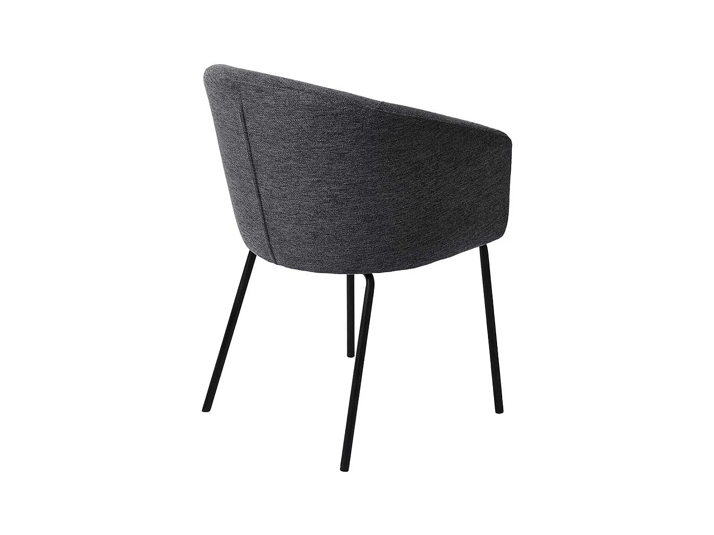 Schlafzimmer Stuhl in Dunkelgrau und Schwarz Armlehnen (2er Set)