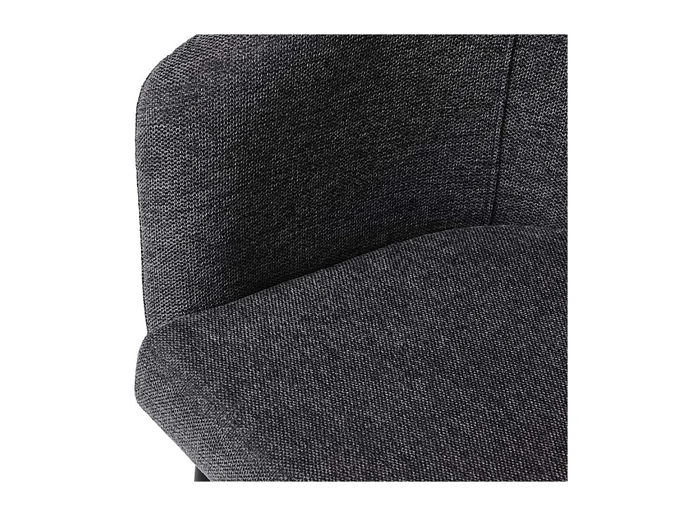 Schlafzimmer Stuhl in Dunkelgrau und Schwarz Armlehnen (2er Set)