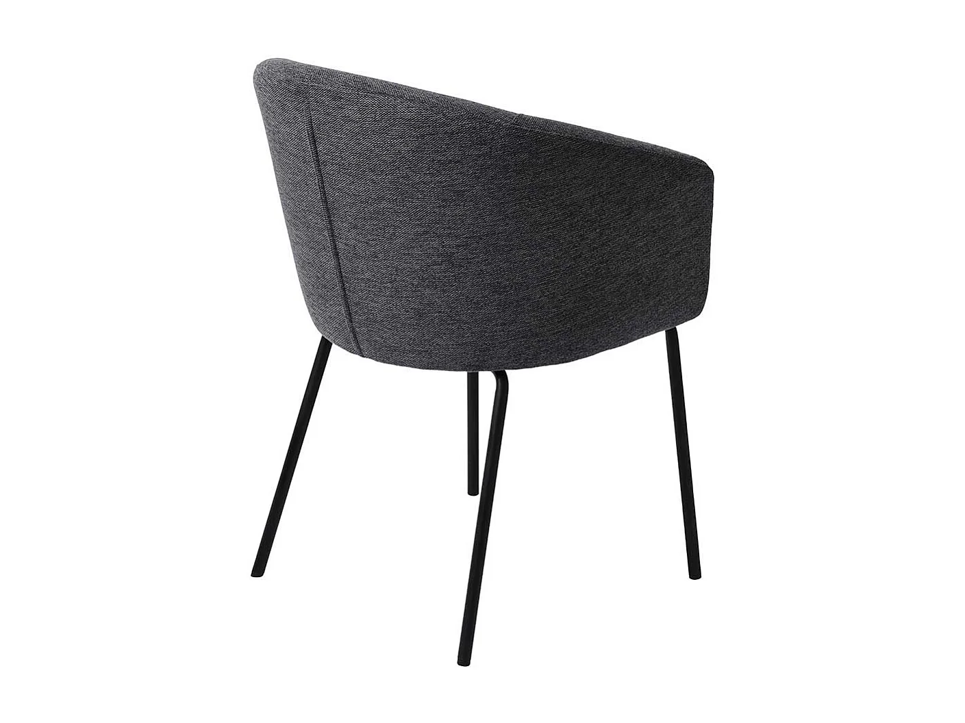 Schlafzimmer Stuhl in Dunkelgrau und Schwarz Armlehnen (2er Set)