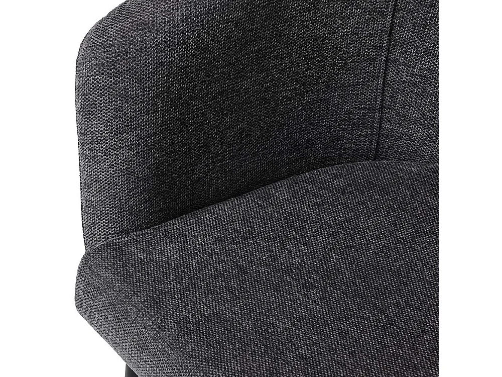 Schlafzimmer Stuhl in Dunkelgrau und Schwarz Armlehnen (2er Set)