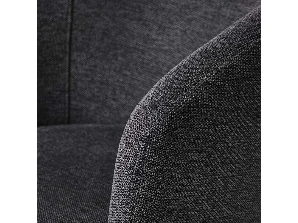 Schlafzimmer Stuhl in Dunkelgrau und Schwarz Armlehnen (2er Set)