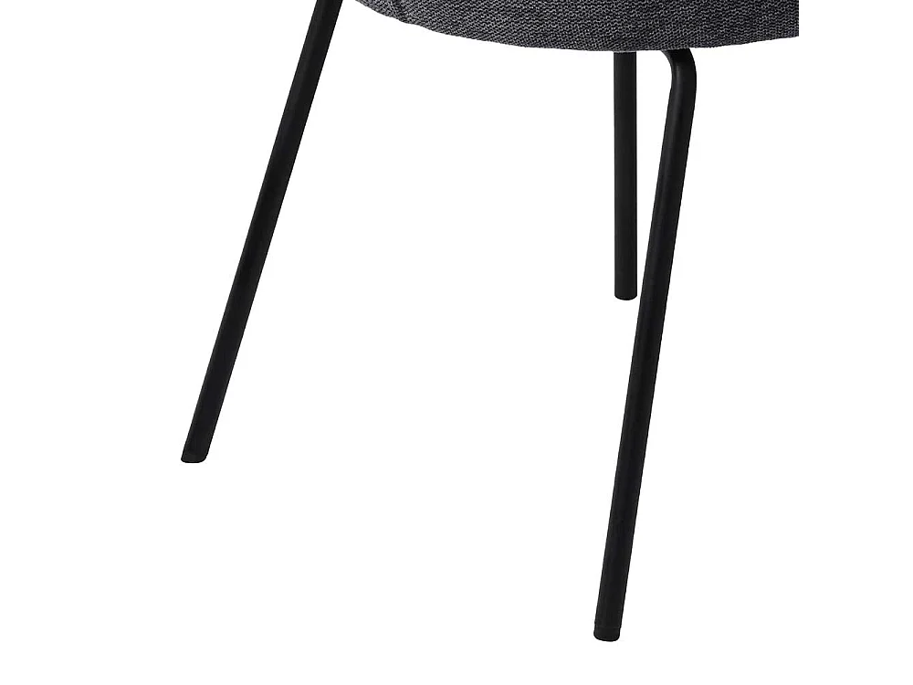 Schlafzimmer Stuhl in Dunkelgrau und Schwarz Armlehnen (2er Set)