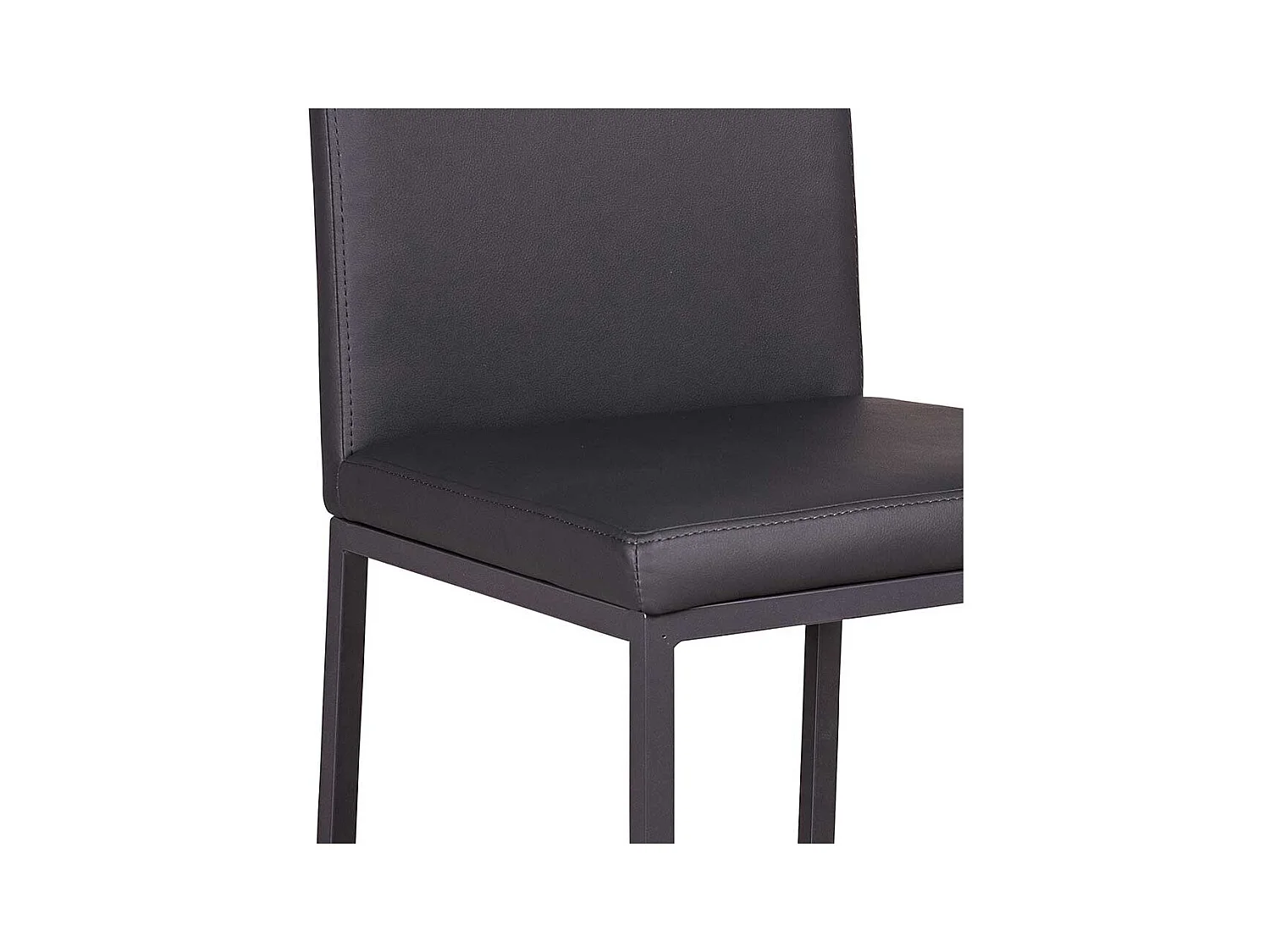 Kunstlederstuhl in Grau modern (2er Set)