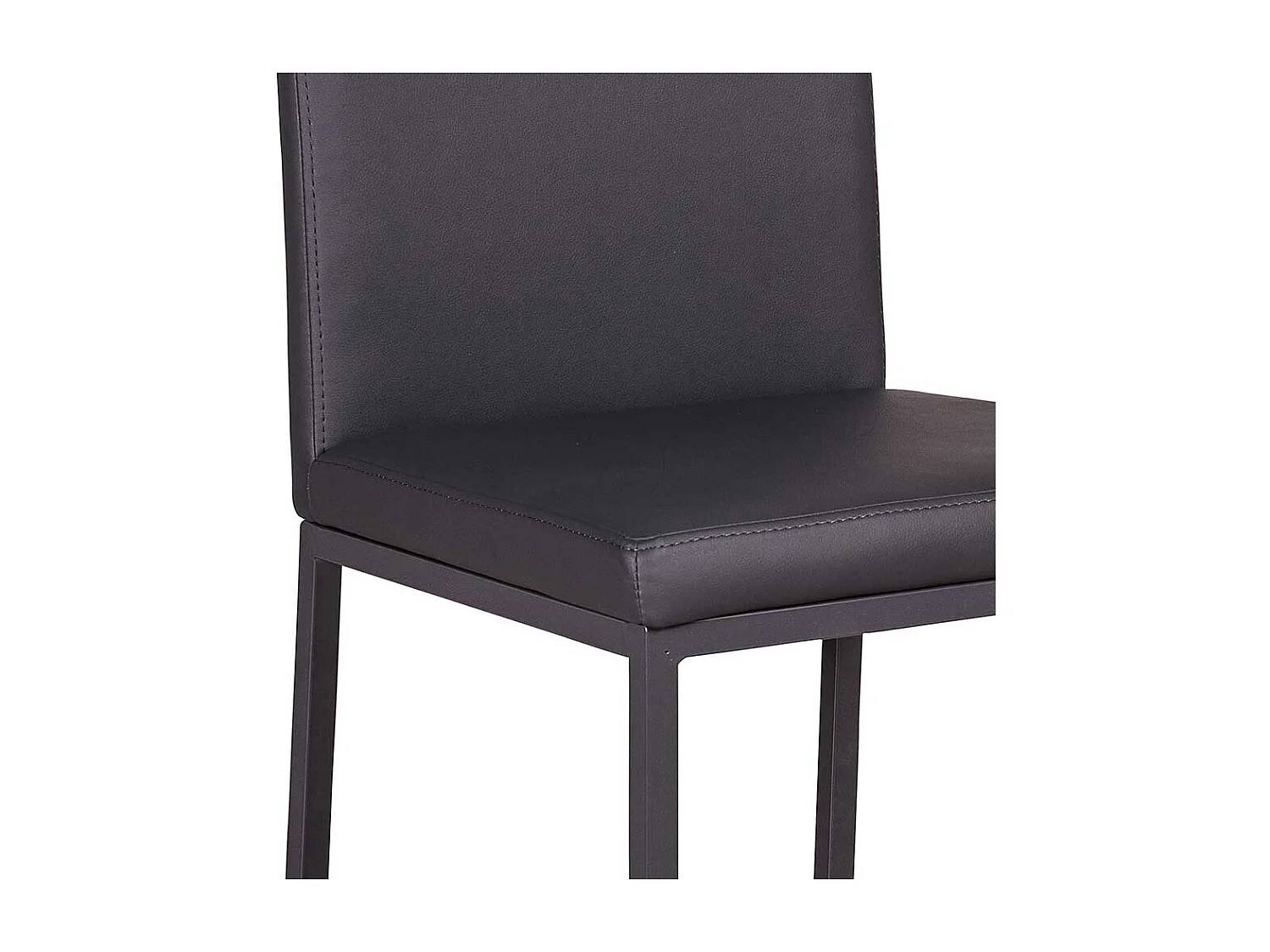 Kunstlederstuhl in Grau modern (2er Set)